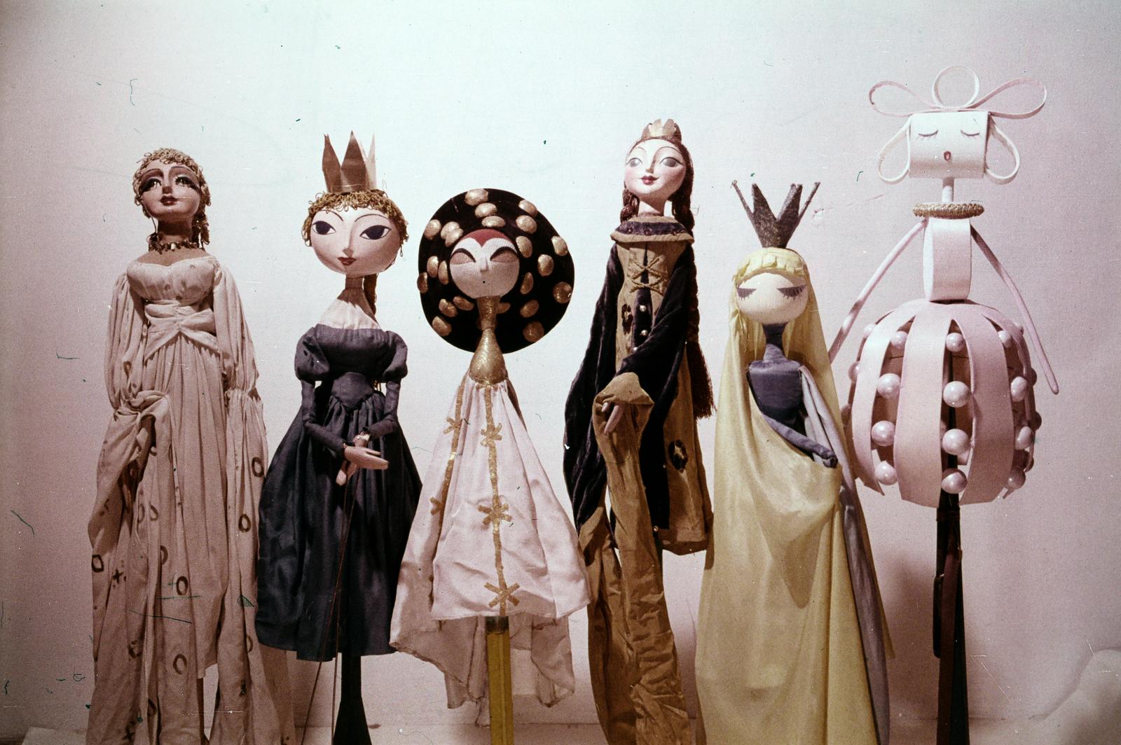 Hungary, Schéner Mihály festő, grafikus, szobrász, keramikus és bábtervező alkotásai., 1974, Bencseky Mátyás, Best of, toy doll, puppet, Fortepan #289822