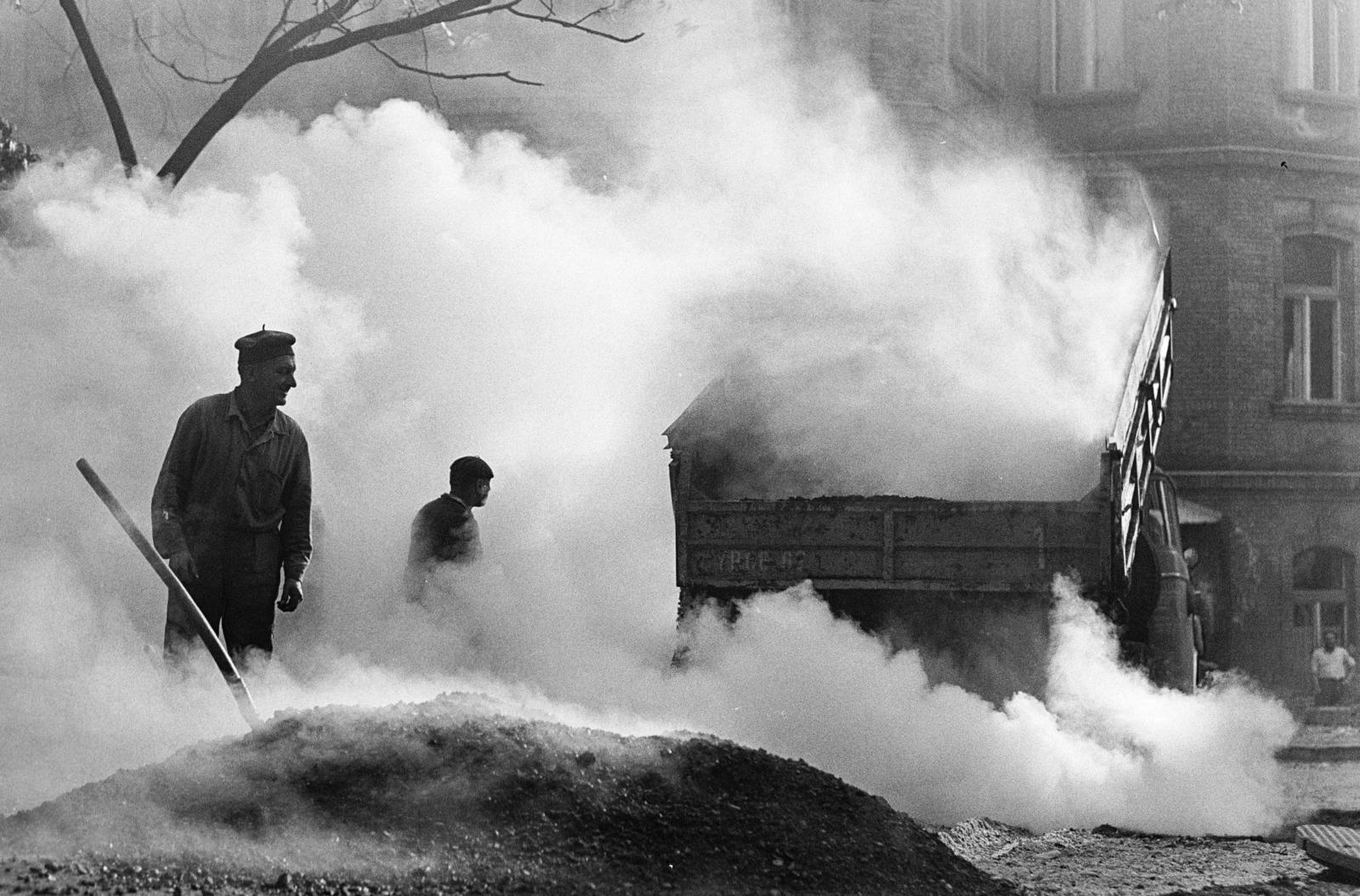 1966, Bencseky Mátyás, aszfaltozás, Fortepan #289827