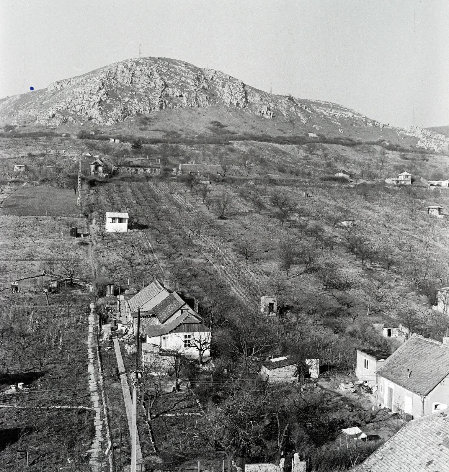 Hungary, Budaörs, kilátás a Kálvária-dombról az Odvas-hegy felé., 1974, Bencseky Mátyás, Fortepan #289964