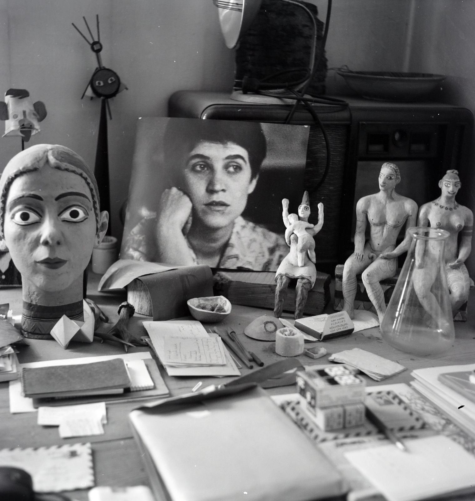 1971, Bencseky Mátyás, bábfigura, Best of, levél, lombik, Fortepan #289977