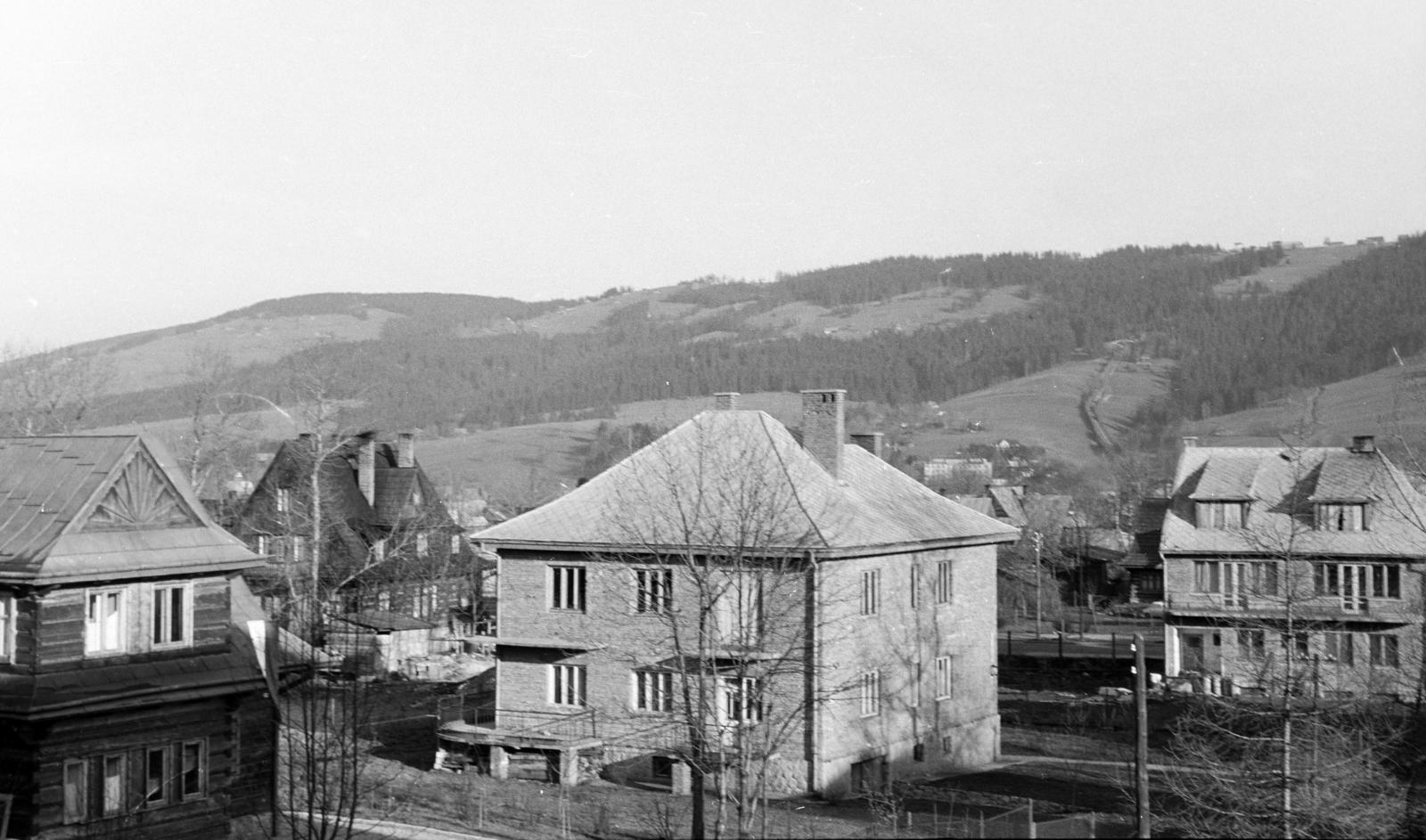 Poland, Zakopane, kilátás a Gubałówka hegy felé., 1963, Hegyvidéki Helytörténeti Gyűjtemény, Fortepan #290410