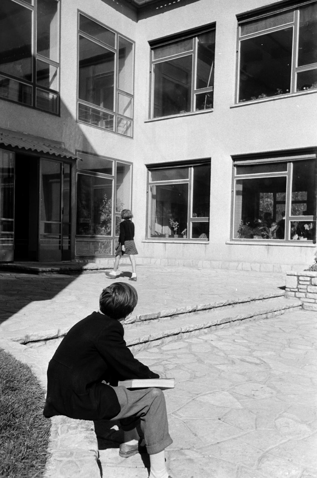 Hungary, Budapest XII., Mártonhegyi út 34., Általános Iskola (később Tamási Áron Általános Iskola, Gimnázium és Német Nemzetiségi Gimnázium)., 1960, Hegyvidéki Helytörténeti Gyűjtemény, Budapest, Fortepan #290591