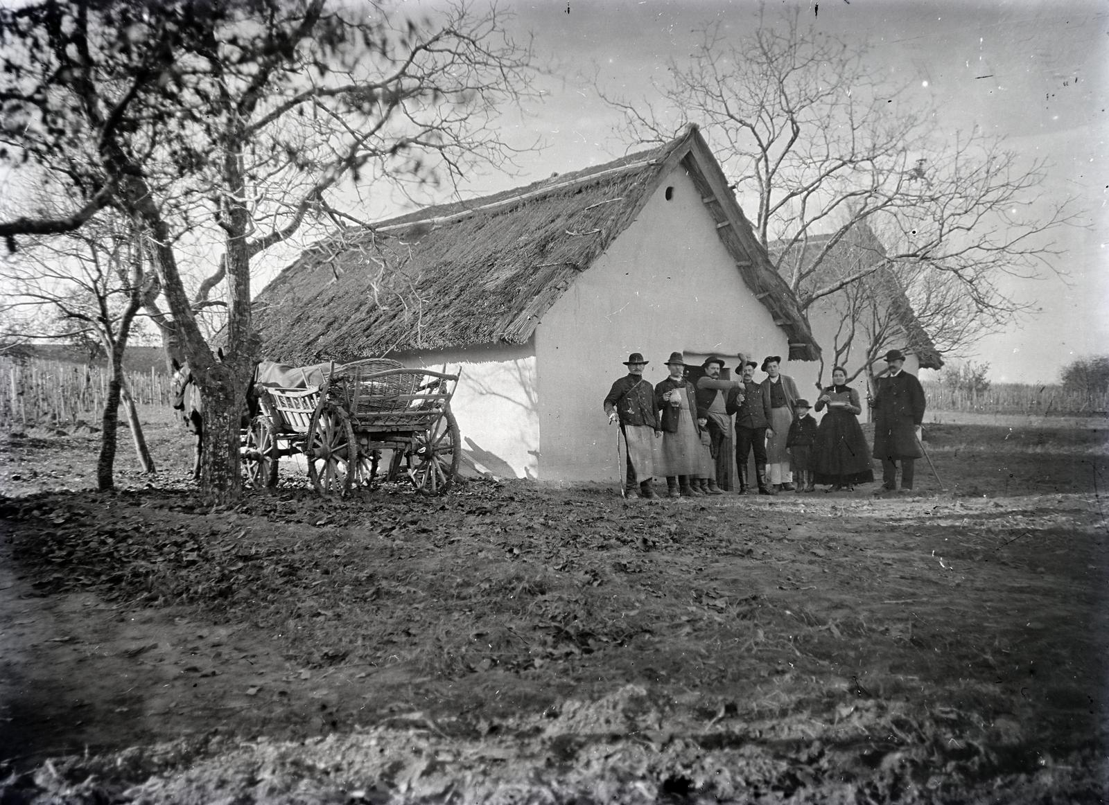 1918, Hodosi Róbert, parasztház, szekér, Fortepan #291094