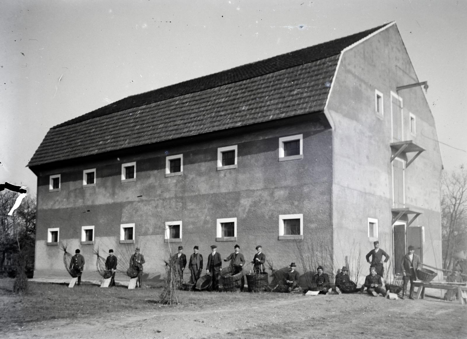 Magyarország, Vitnyéd, Csermajor, 1911, Hodosi Róbert, kosárfonás, kihalt mesterség, Fortepan #291098