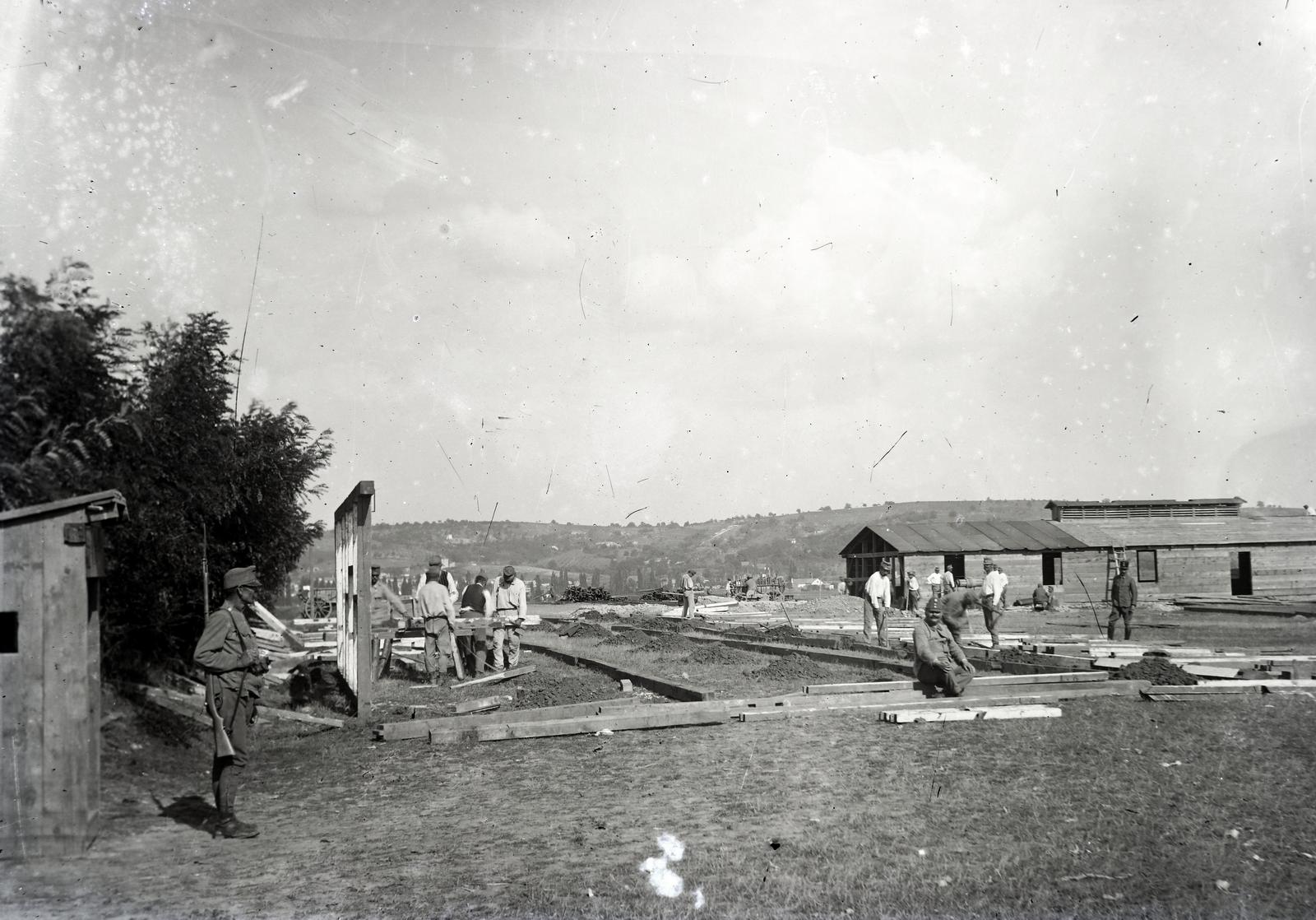1917, Hodosi Róbert, guard, construction, soldier, beam, Fortepan #291148