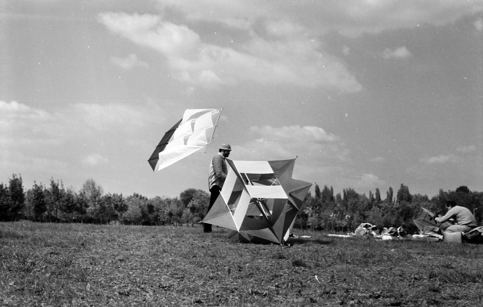 1986, Szerényi Gábor, papírsárkány, Fortepan #291236