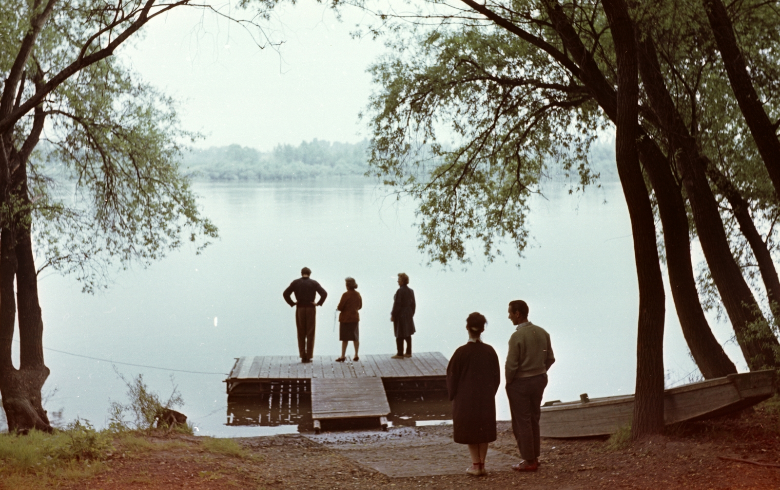 Hungary, 1962, Építésügyi Dokumentációs és Információs Központ, VÁTI, colorful, pier, shore, Fortepan #29131