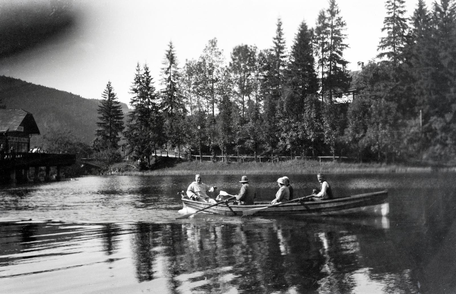 Ausztria, Lunz am See, Lunzer See., 1932, Nagy Emese, csónakázás, Fortepan #291797