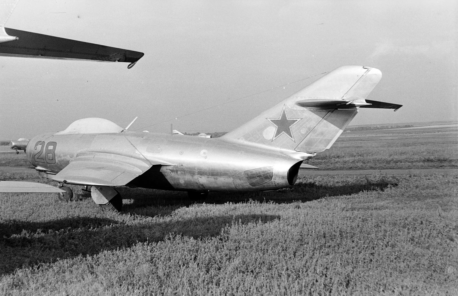 1957, Dusik, Mikojan-Gurjevics MiG-15, repülőgép, vörös csillag, Fortepan #291976