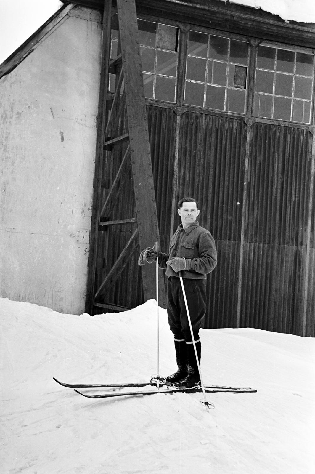 1963, Dusik, skis, skiing, Fortepan #292157