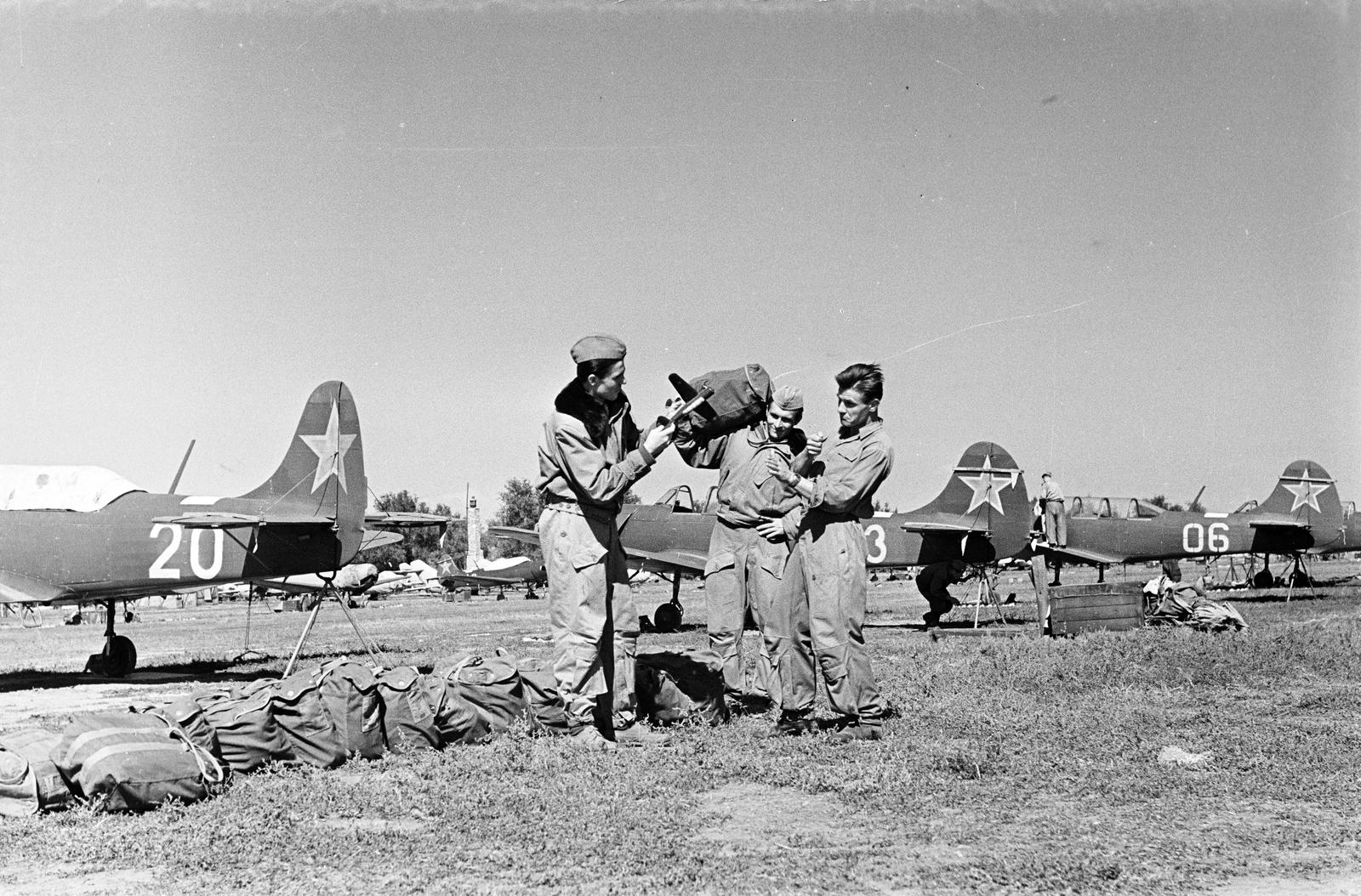 1962, Dusik, pilóta, lajstromjel, repülőgép, vörös csillag, Fortepan #292196