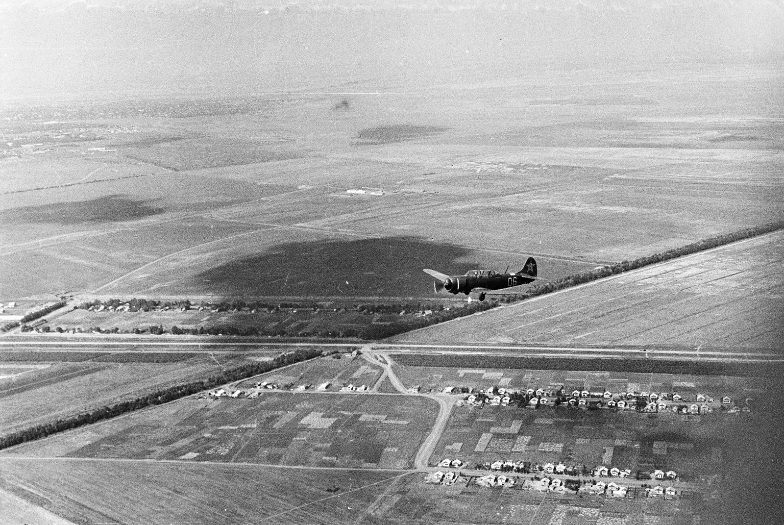 1962, Dusik, bird's eye view, airplane, Fortepan #292201