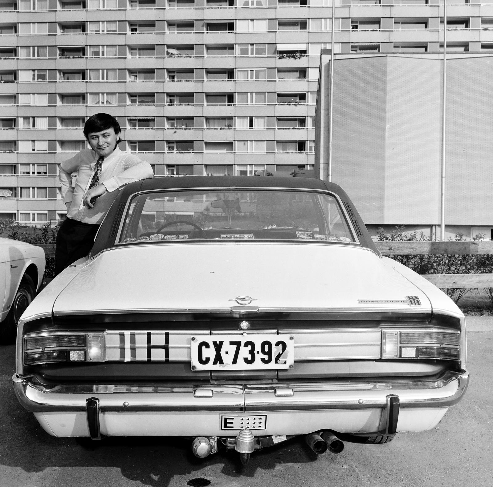 1974, Gyurkó Zsolt, Koslik Rudolf, Best of, Opel Commodore, rendszám, Fortepan #292294