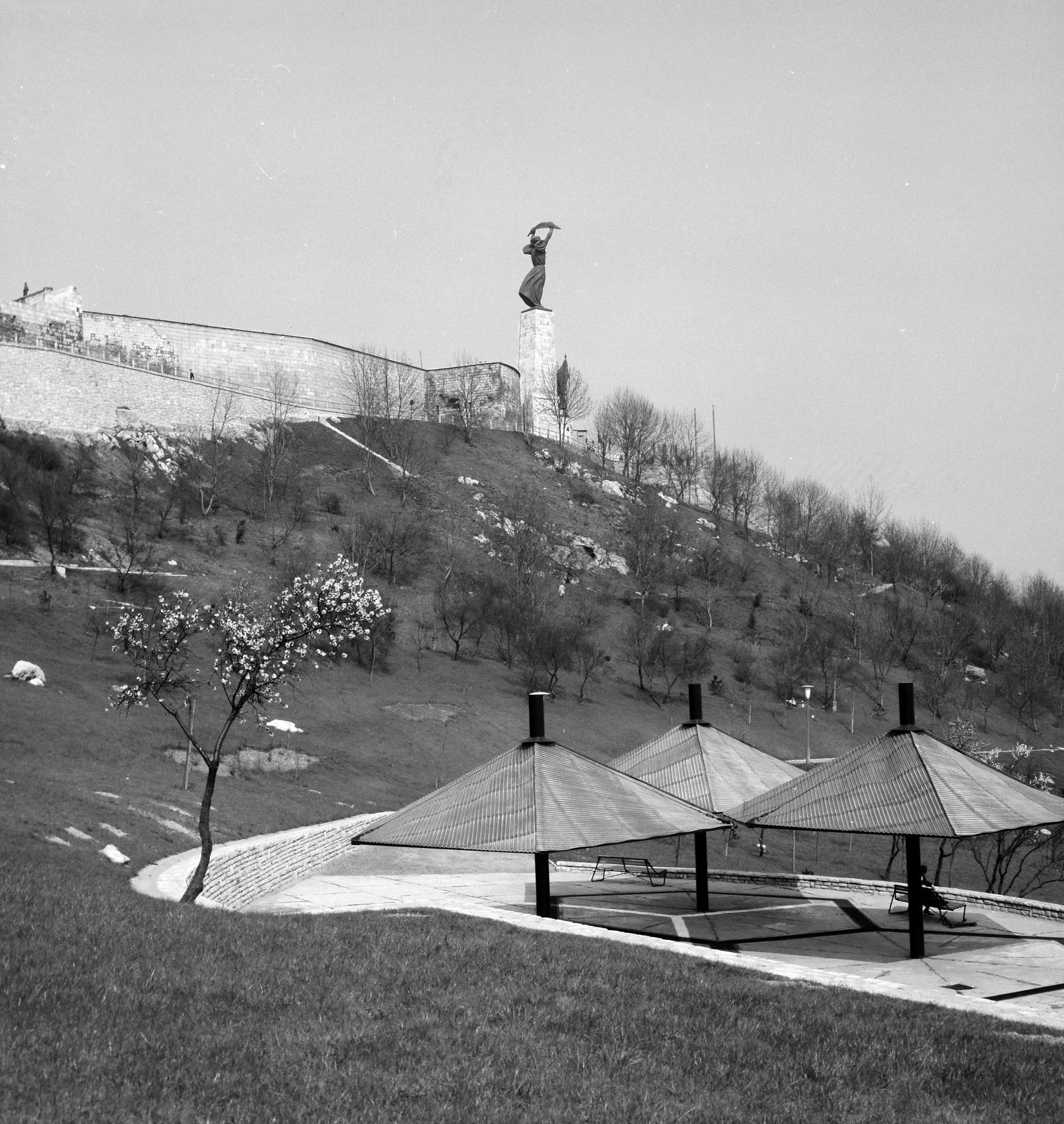 Magyarország, Gellérthegy, Budapest XI., déli lejtője a Citadella alatt, Jubileumi park., 1973, Inkey Tibor, Budapest, Fortepan #292608