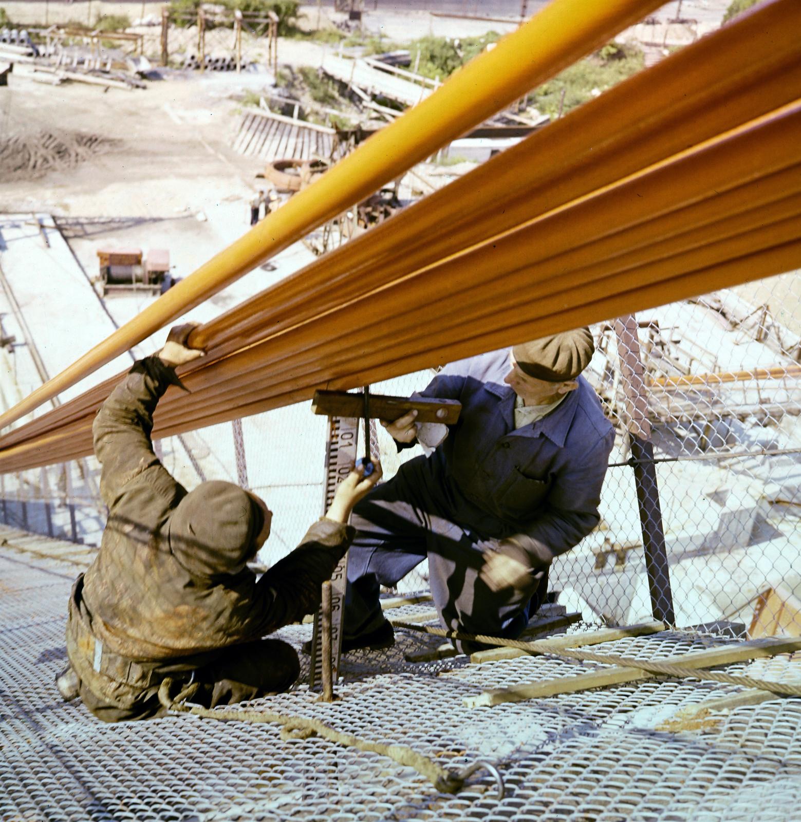 1964, Inkey Tibor, bridge building, Fortepan #292687