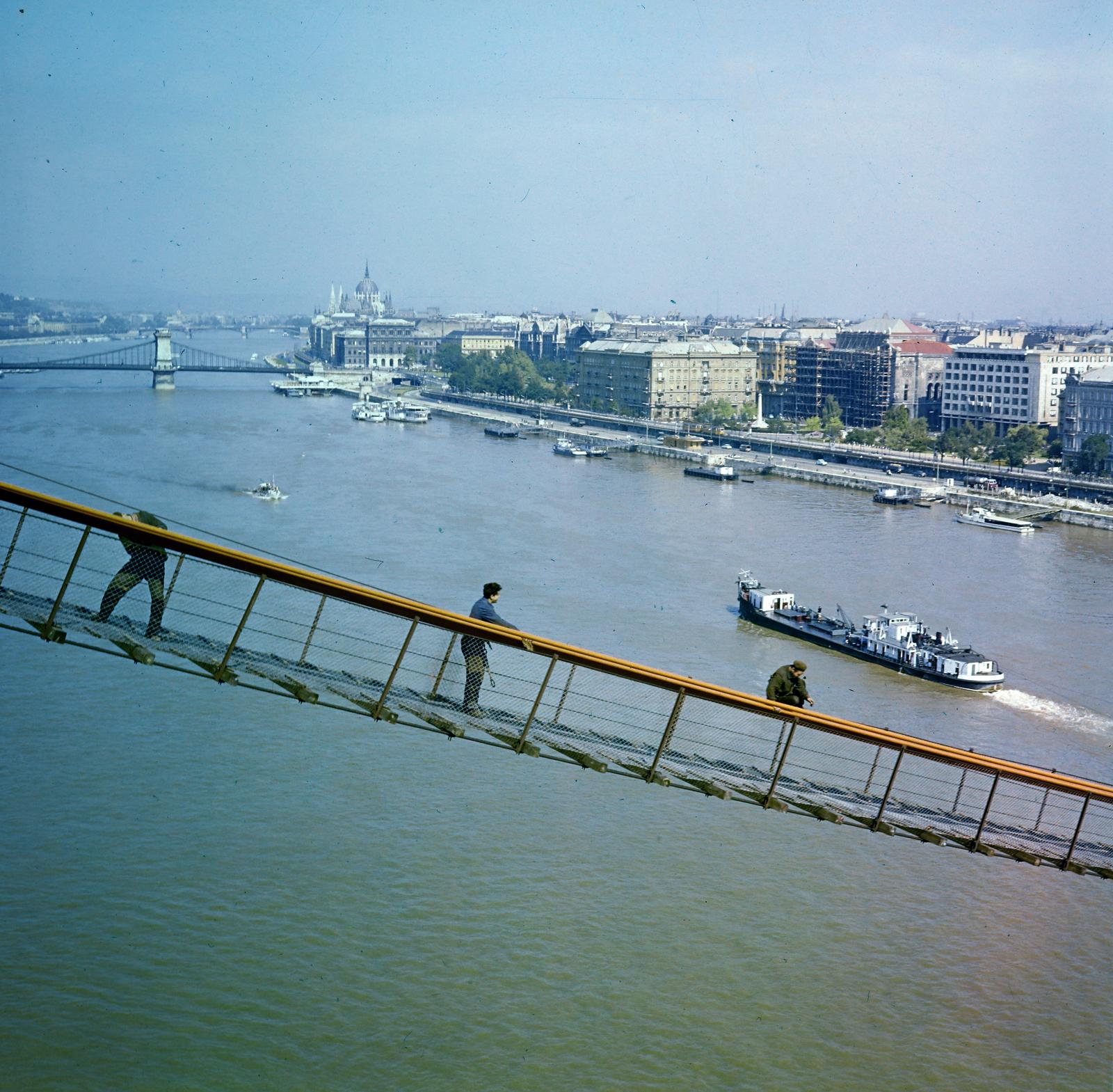 1964, Inkey Tibor, hídépítés, színes, Fortepan #292688