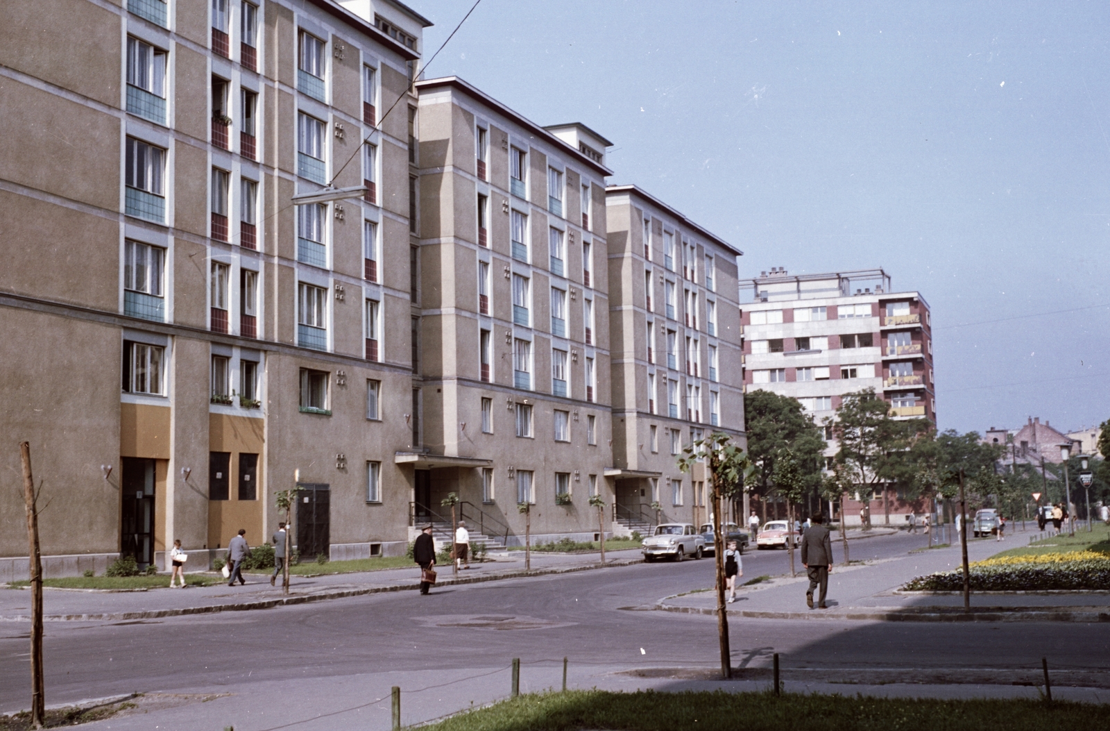 Hungary, Budapest XI., Baranyai utca a Kőrösy József utcától a Fehérvári út felé nézve., 1963, Építésügyi Dokumentációs és Információs Központ, VÁTI, colorful, Budapest, Fortepan #29276