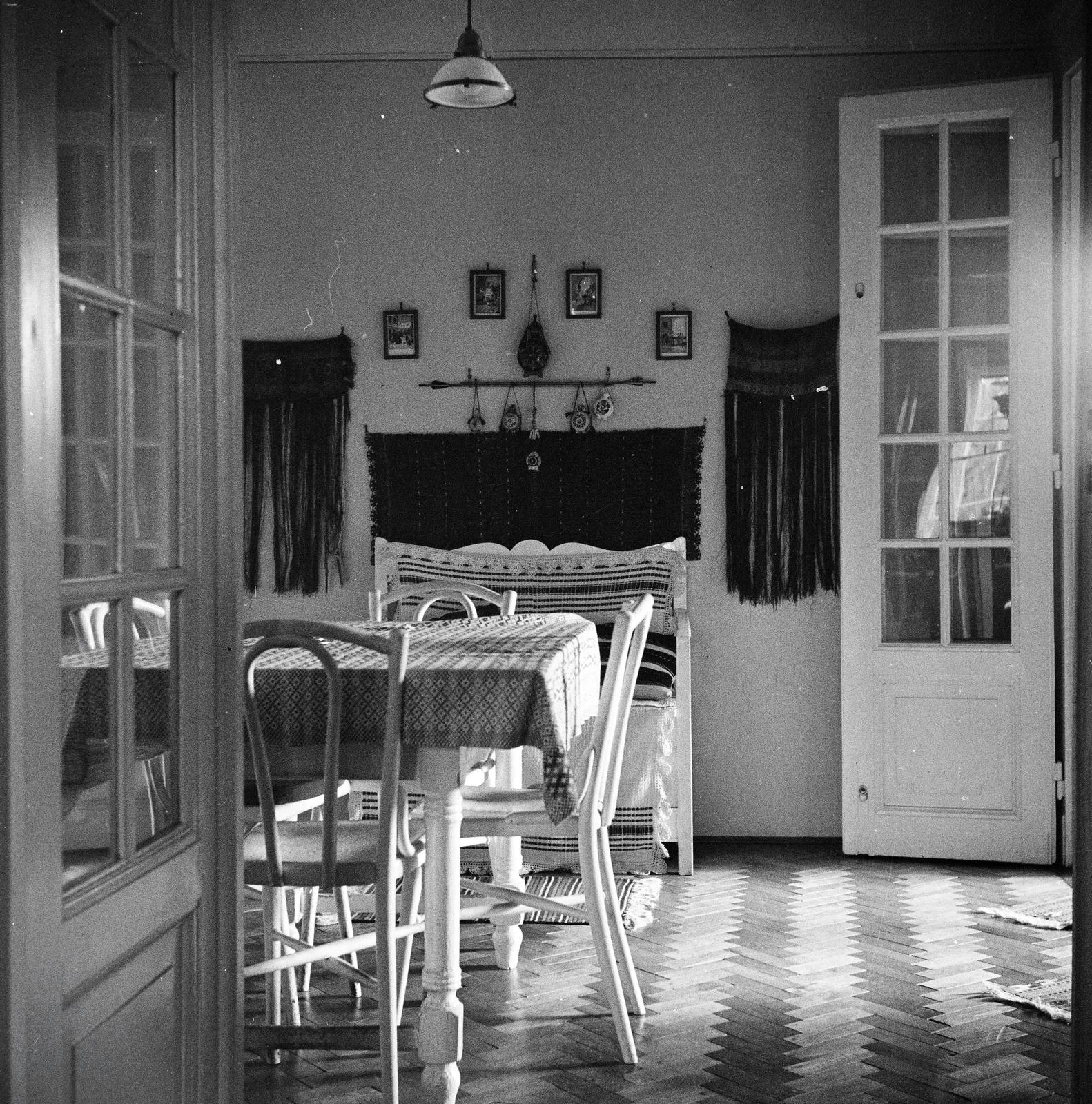 1940, Kenderessy Tibor, faliszőnyeg, étkező, parketta, Fortepan #292946