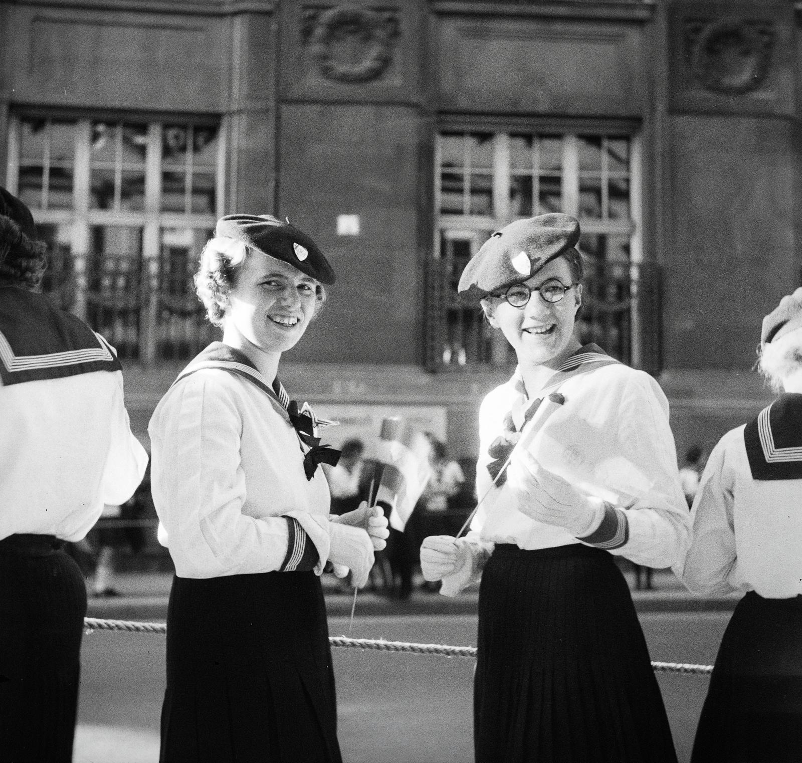 1941, Kenderessy Tibor, zászló, egyensapka, matrózblúz, Fortepan #292977