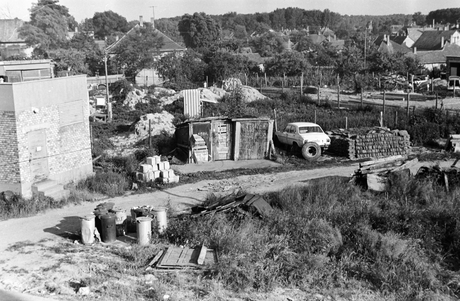 1972, Kenderessy Tibor, felirat, bódé, kuka, Fortepan #293156