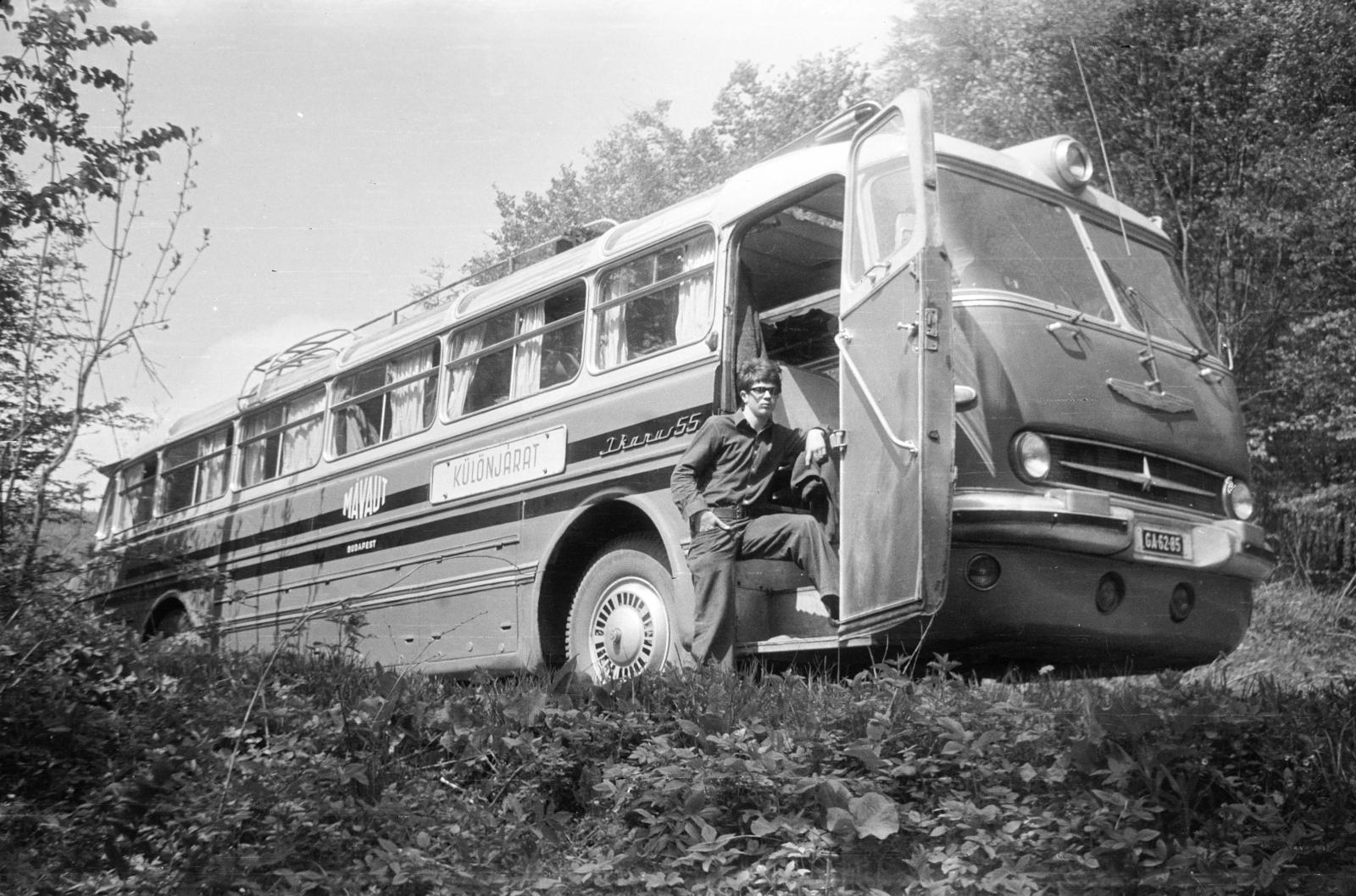 1964, Mezei Attila, Léczfalvi, Ikarus 55, rendszám, autóbusz, Fortepan #293202