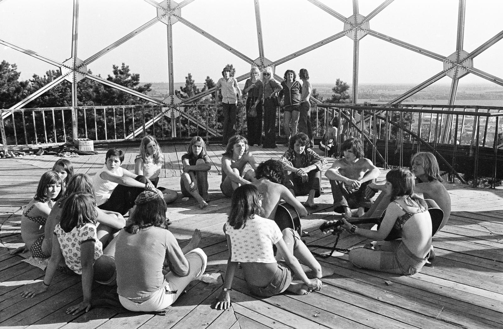 Magyarország, Balatonboglár, Gömbkilátó., 1971, Mezei Attila, Léczfalvi, Best of, kilátó, geometria, Fortepan #293276