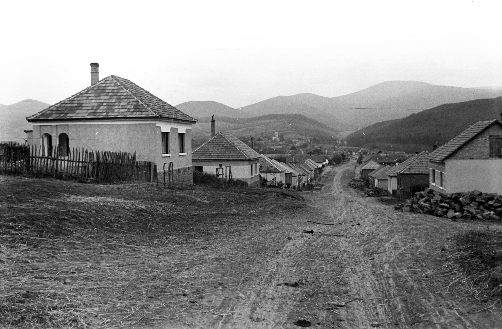 Hungary, Kóspallag, Deák Ferenc utca., 1954, Kárpát Vilmos, Fortepan #293485