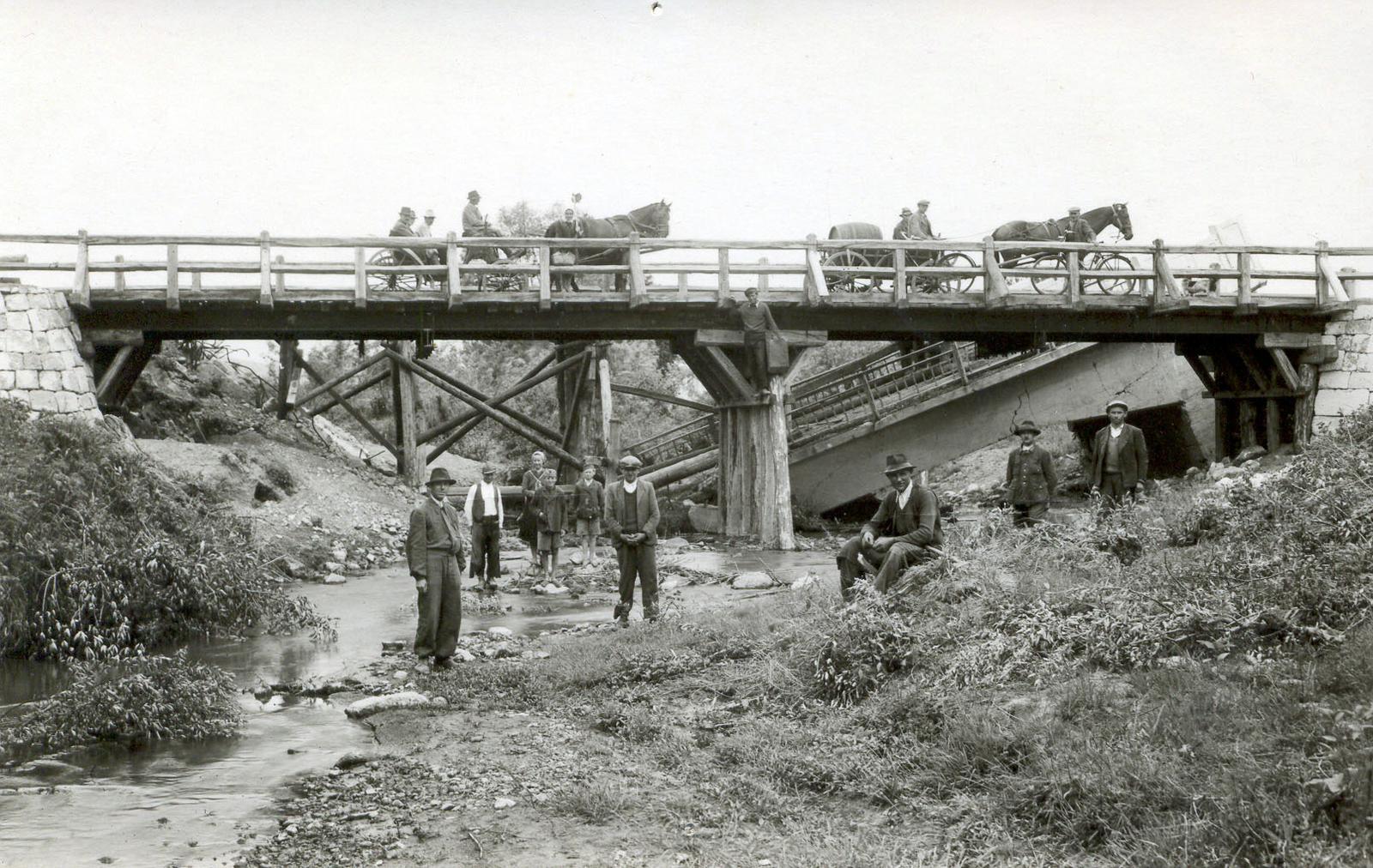 1924, Hajós Bence, worker, bridge, Horse-drawn carriage, Fortepan #293540