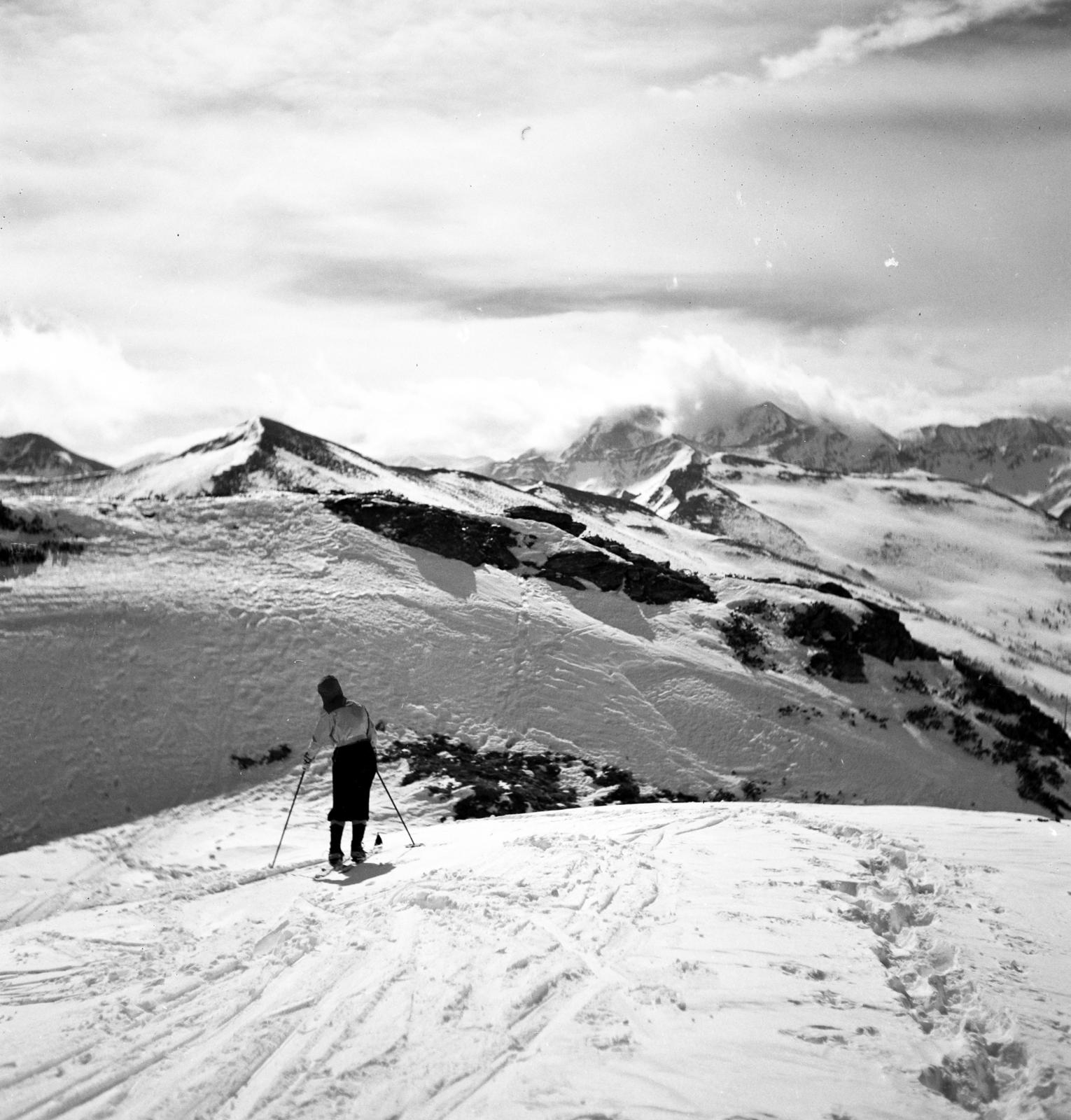 1936, Akácos Sándor, havas táj, Fortepan #293556