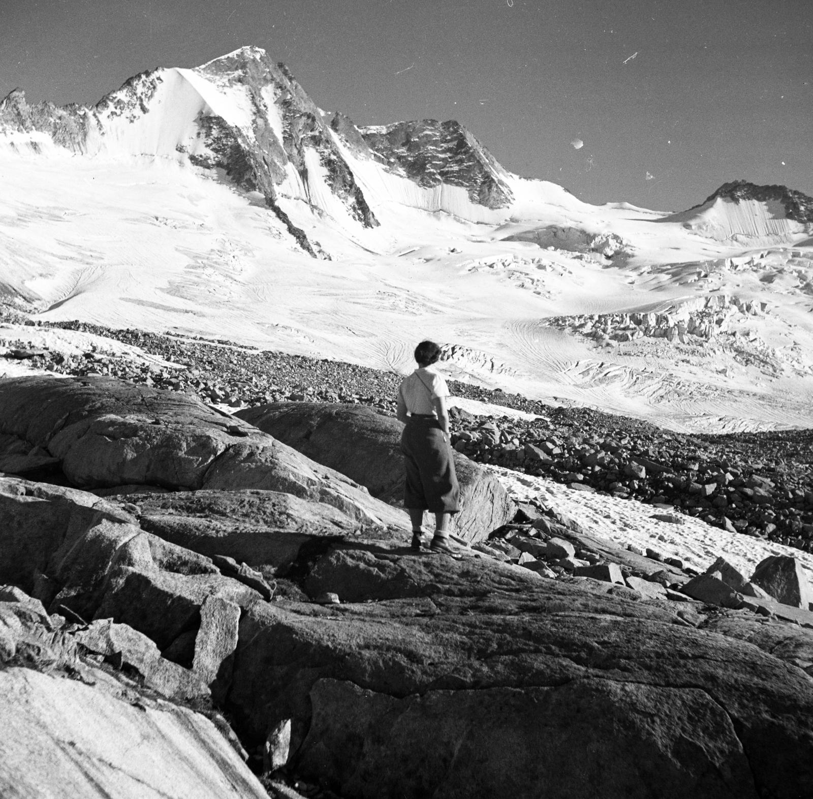 1936, Akácos Sándor, hegyoldal, havas táj, Fortepan #293567