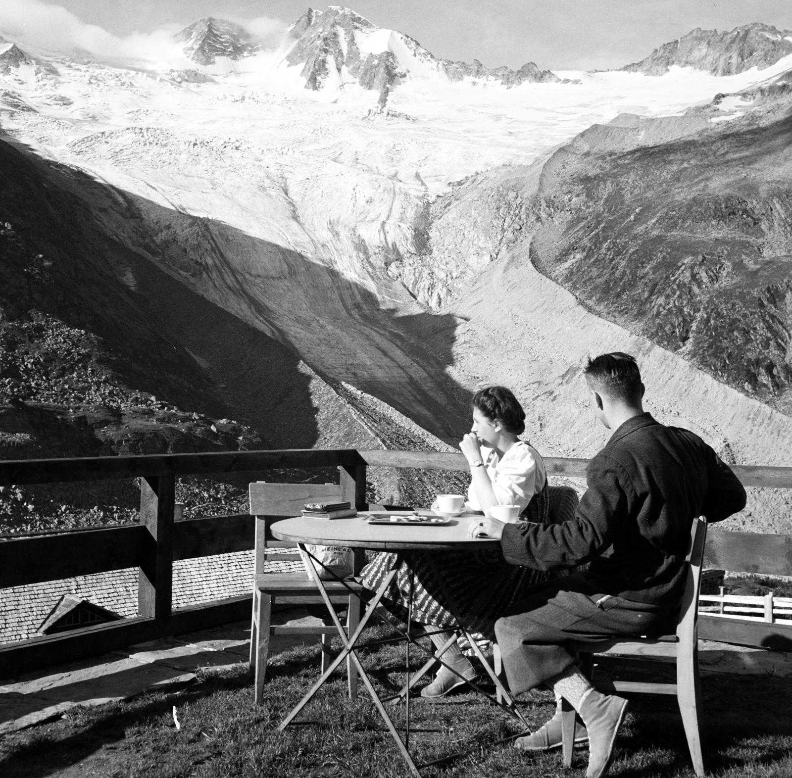 Austria, Zemmgrund 282., Berliner Hütte (menedékház)., 1936, Akácos Sándor, hillside, terrace, rock, Fortepan #293568