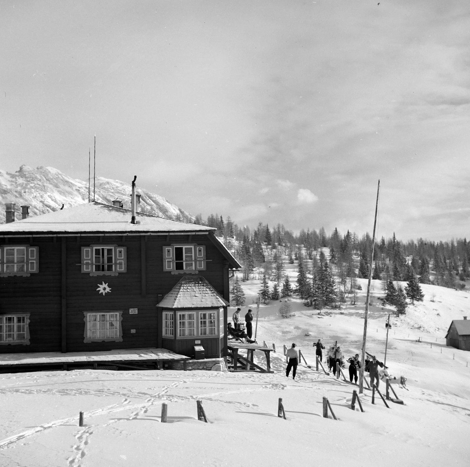 Austria, Tauplitzalm, Theodor-Karl-Holl-Haus., 1936, Akácos Sándor, Fortepan #293585