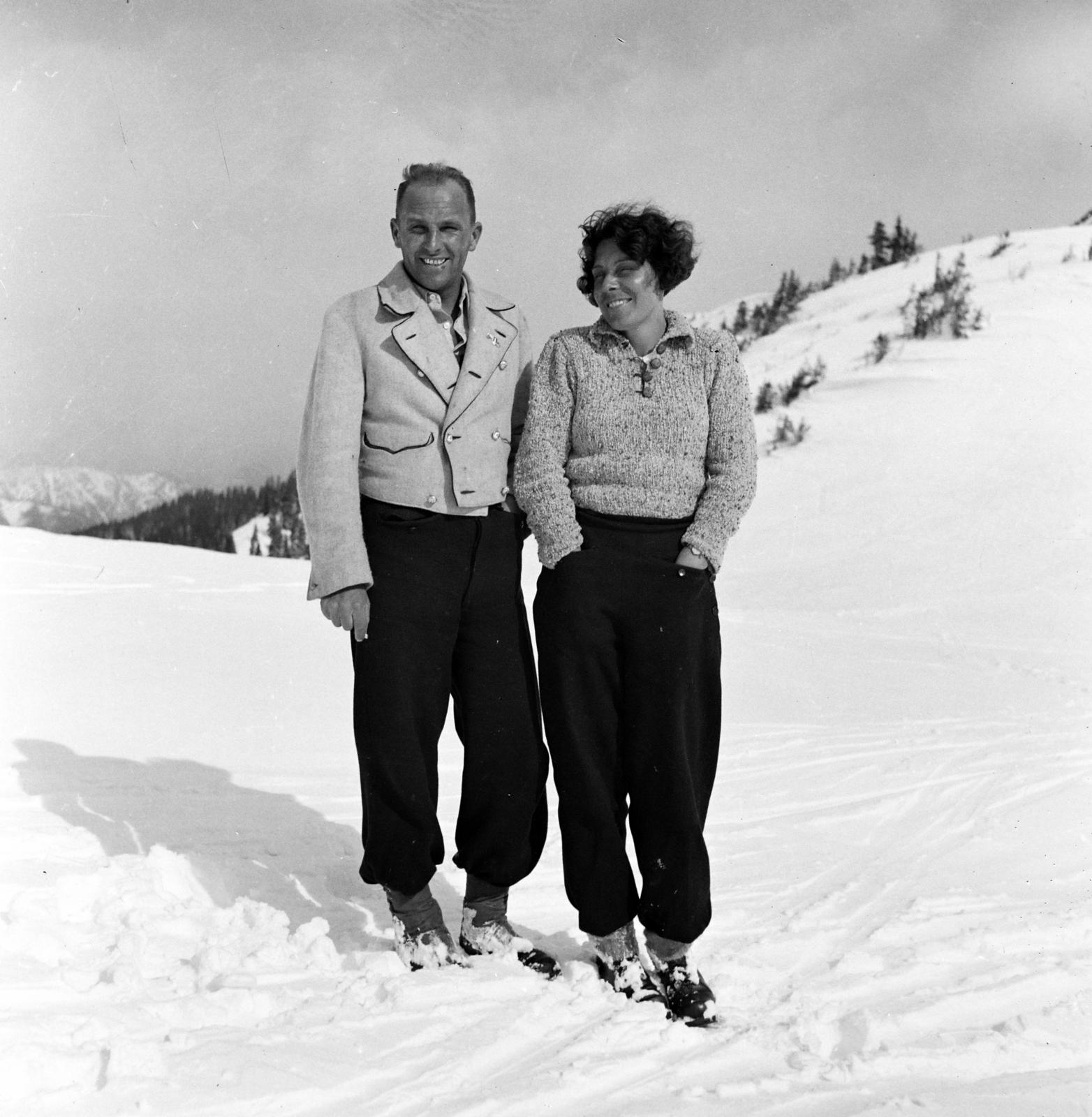 1936, Akácos Sándor, kettős portré, Fortepan #293612