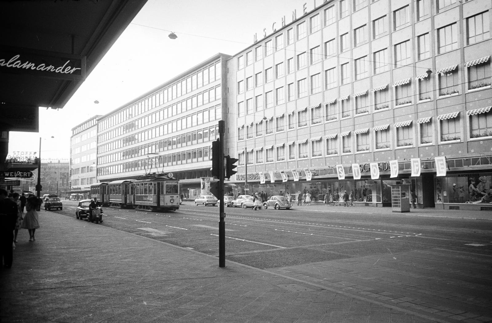 Németország, Frankfurt am Main, Zeil., 1958, Fortepan/Album089, Fortepan #293708