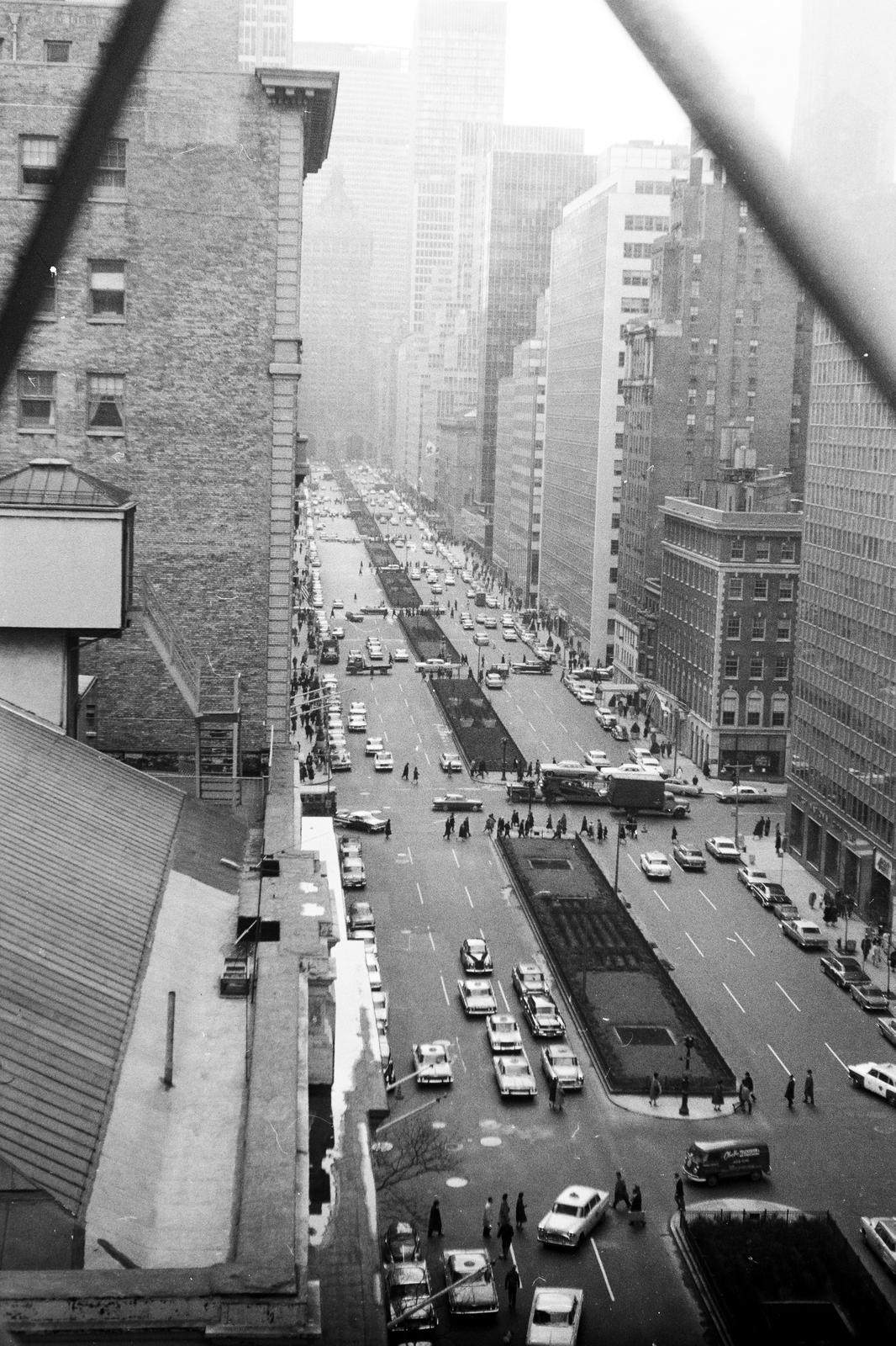 Amerikai Egyesült Államok, New York, a Park Avenue a Grand Central Station felé nézve., 1961, Fortepan/Album089, Fortepan #293766