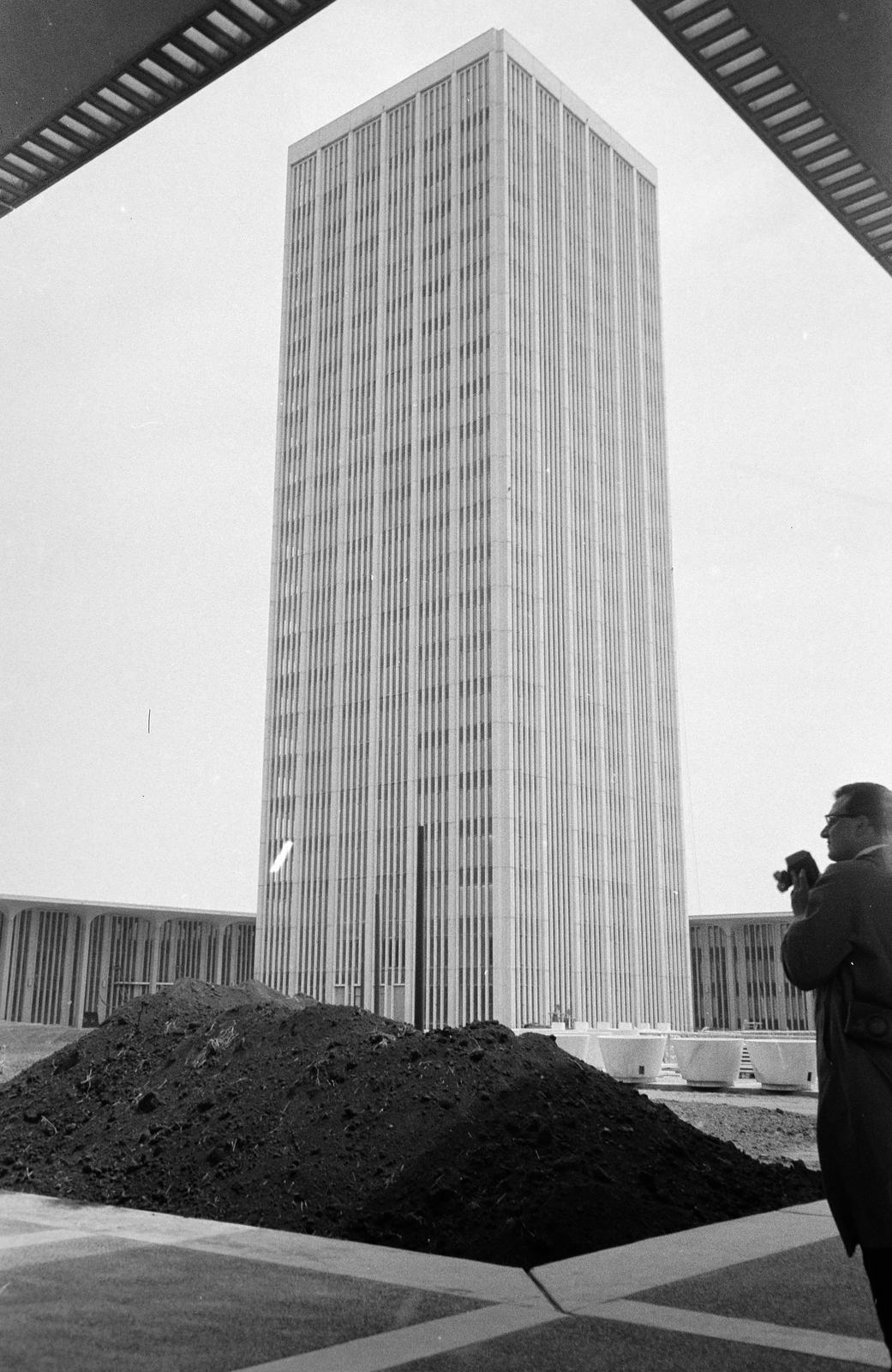 USA, Albany, az épülő University at Albany egyik kollégiumi épülete., 1963, Fortepan/Album089, Fortepan #293782
