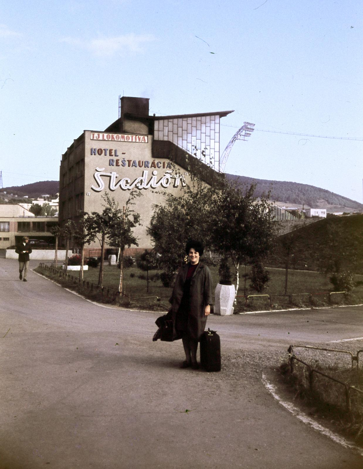 Slovakia, Košice, Čermeľská cesta 1., Hotel Štadión., 1968, Fortepan/Album100, Fortepan #293794