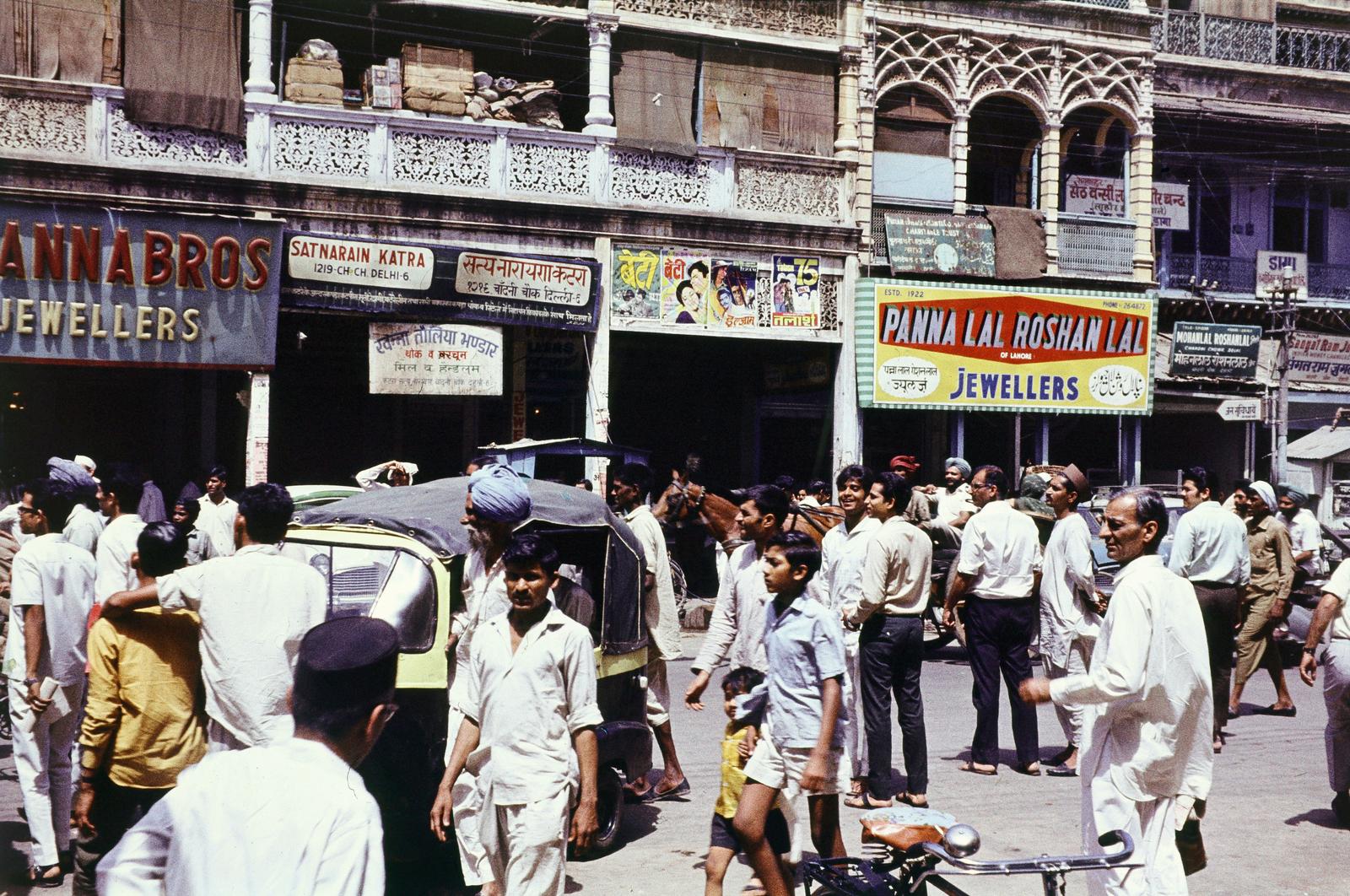 India, Delhi, Chandni Chowk, India egyik legnagyobb piaca., 1974, Bárány Frigyes, Fortepan #293827