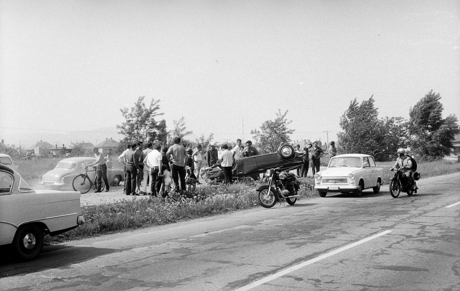 1967, Fortepan/Album091, accident, number plate, Fortepan #294104