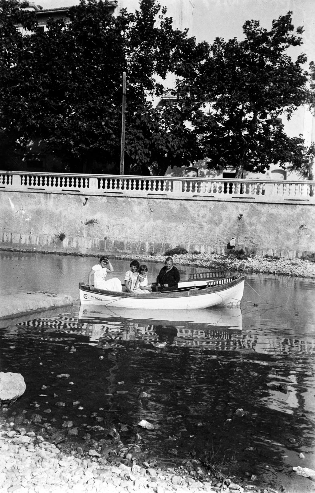 1930, Victor János dr., boating, water surface, Fortepan #294288
