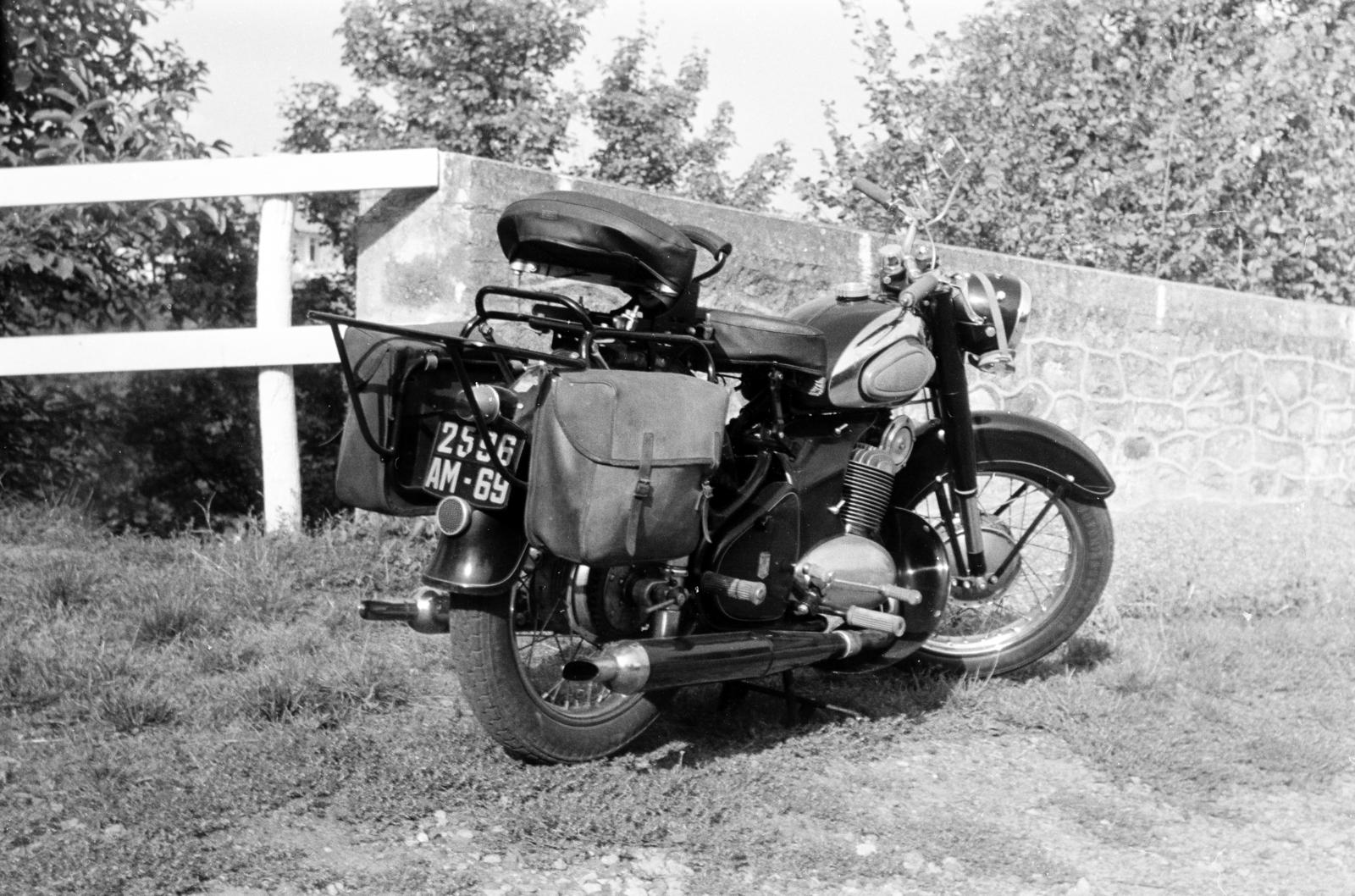 1959, Varga Péter, number plate, motorcycle, Fortepan #294399