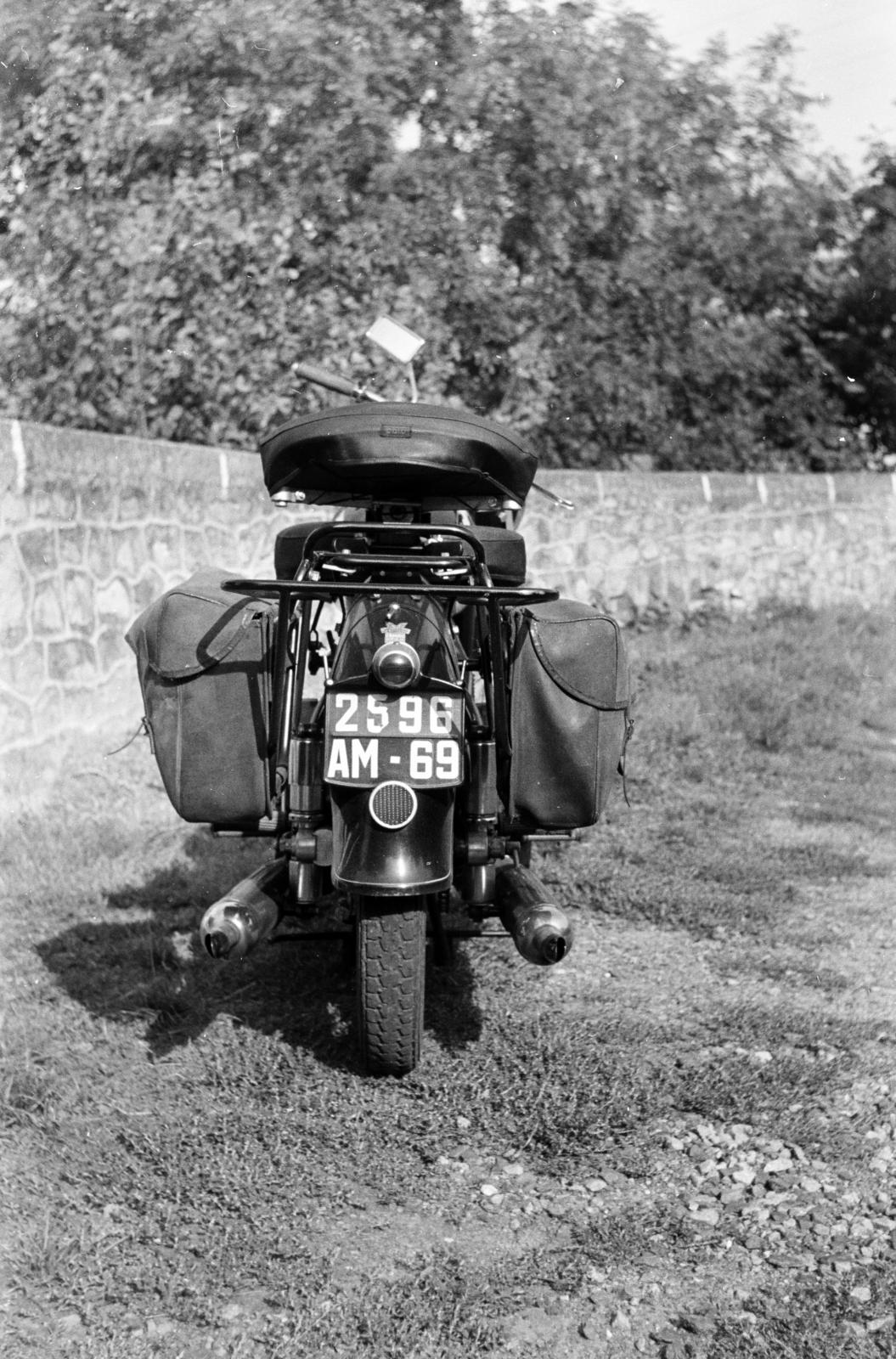1959, Varga Péter, number plate, motorcycle, Fortepan #294400