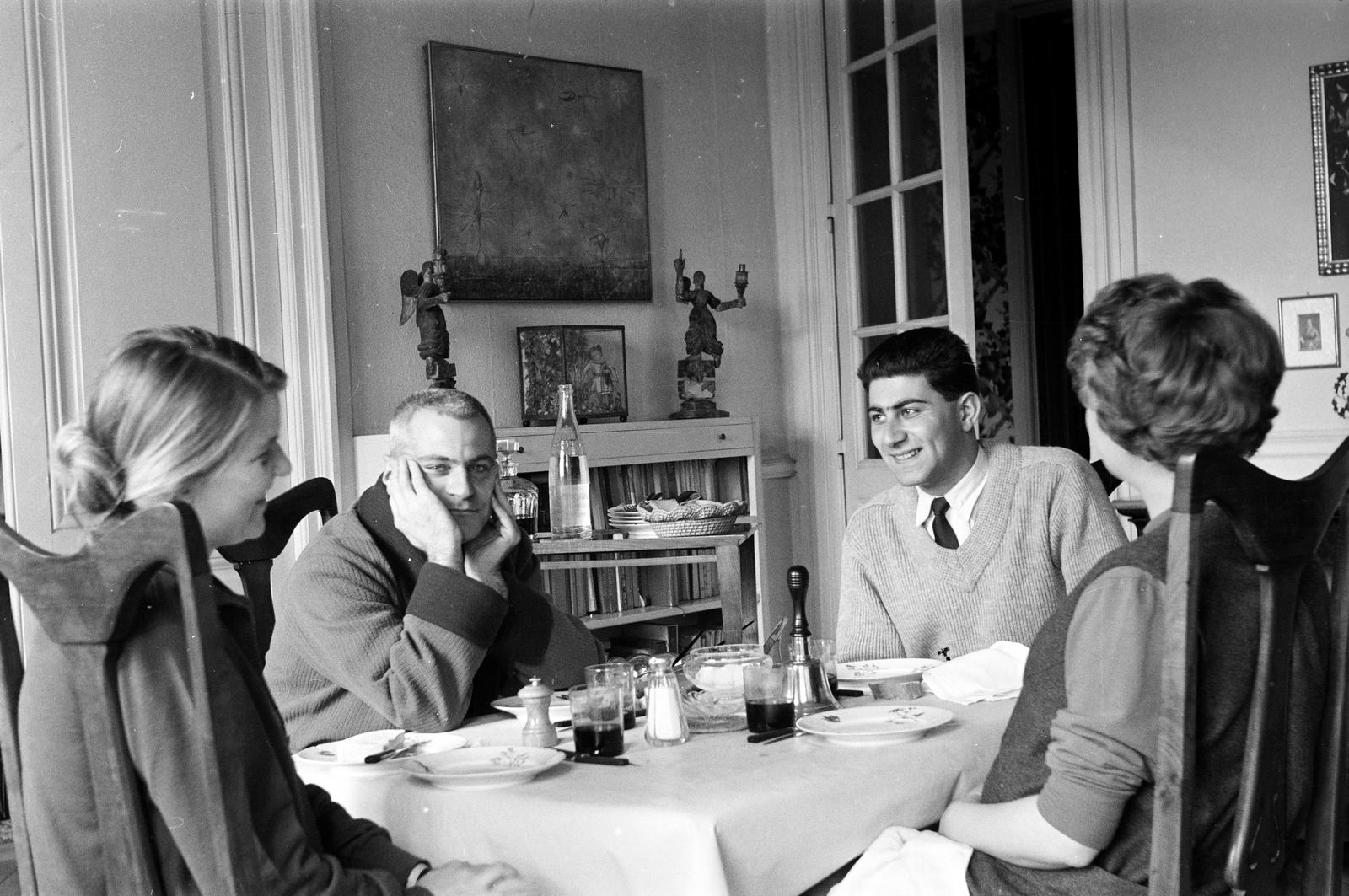 1959, Varga Péter, Best of, plate, table, glass, Fortepan #294403