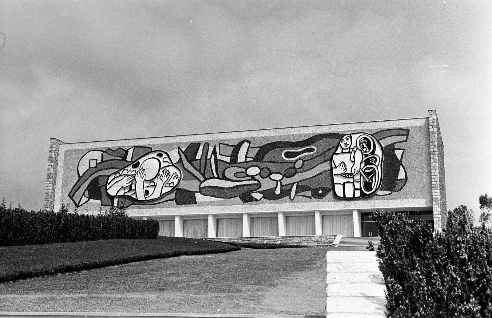 Franciaország, Biot, 255 Chemin du Val de Pome, Musée national Fernand Léger., 1960, Varga Péter, múzeum, modern építészet, Andreï Svetchine-terv, modern művészet, Fortepan #294413