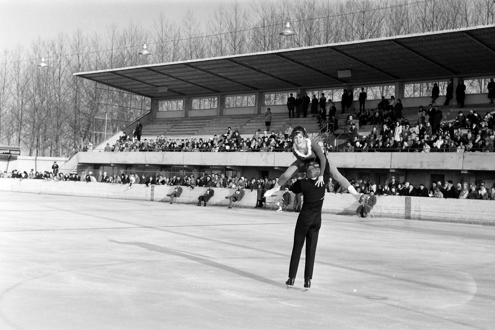 1961, Varga Péter, korcsolyázás, Fortepan #294458