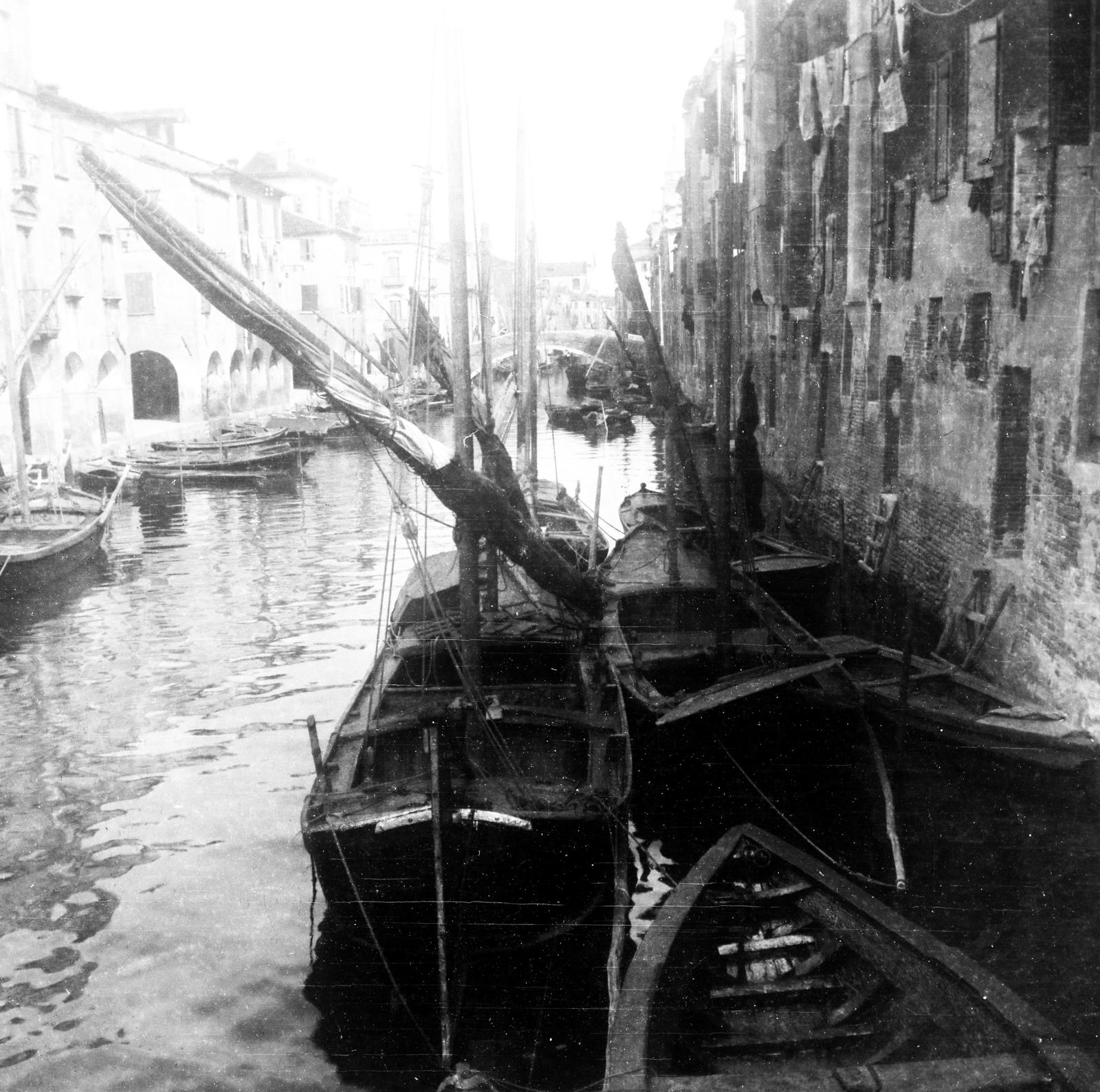 1917, Urbánné dr. Lux Judit, Lux Gyula, csatorna, hajó, képarány: négyzetes, Fortepan #294623