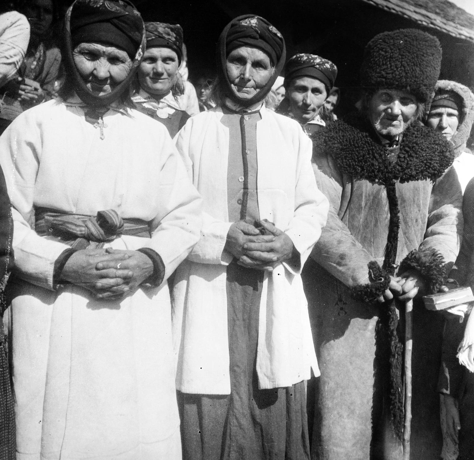 1916, Urbánné dr. Lux Judit, Lux Gyula, bunda, képarány: négyzetes, népviselet, görögkeleti, Fortepan #294688