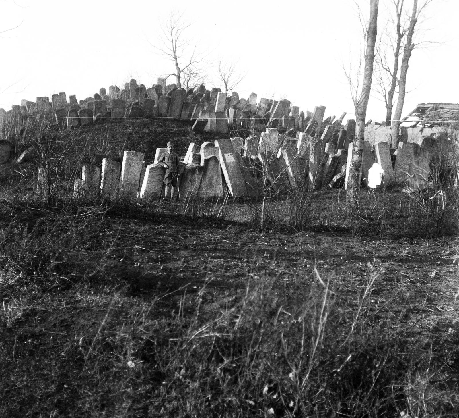 1916, Urbánné dr. Lux Judit, Lux Gyula, temető, sírkő, első világháború, zsidóság, Fortepan #294706