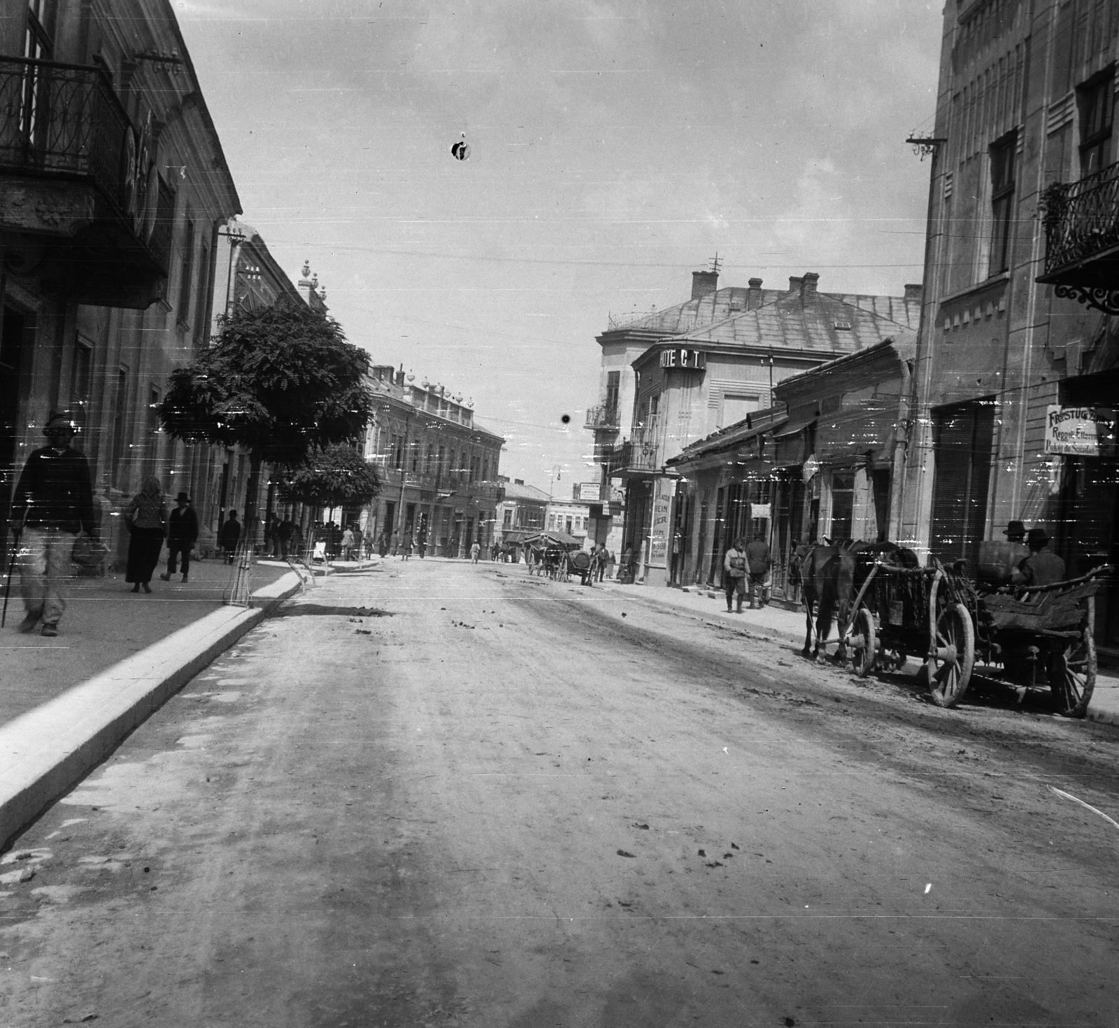 1917, Urbánné dr. Lux Judit, chariot, photo aspect ratio: square, street view, Fortepan #294721