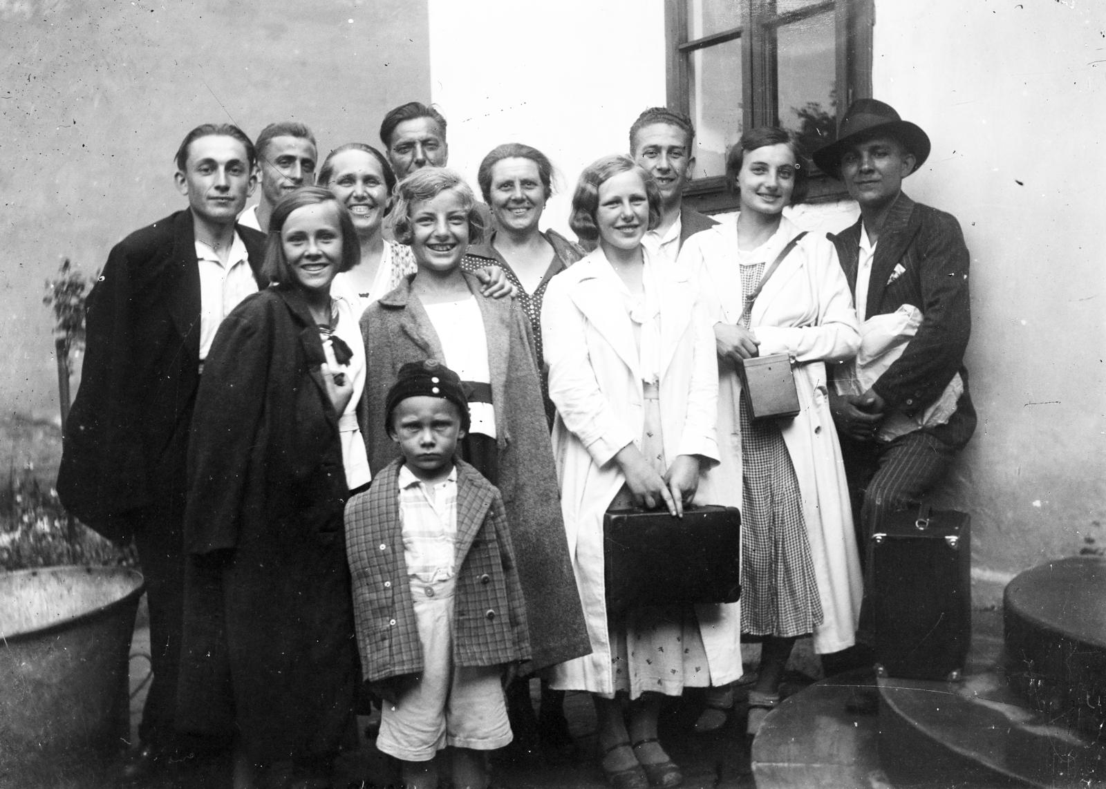 1934, Simon László, mosoly, fiatalság, csoportkép, Fortepan #294779